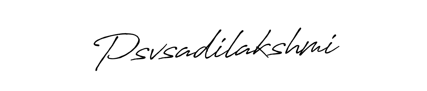Create a beautiful signature design for name Psvsadilakshmi. With this signature (Antro_Vectra_Bolder) fonts, you can make a handwritten signature for free. Psvsadilakshmi signature style 7 images and pictures png
