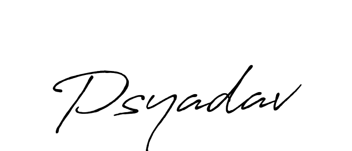 It looks lik you need a new signature style for name Psyadav. Design unique handwritten (Antro_Vectra_Bolder) signature with our free signature maker in just a few clicks. Psyadav signature style 7 images and pictures png
