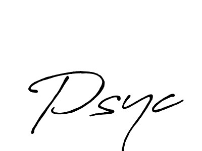Make a beautiful signature design for name Psyc. With this signature (Antro_Vectra_Bolder) style, you can create a handwritten signature for free. Psyc signature style 7 images and pictures png