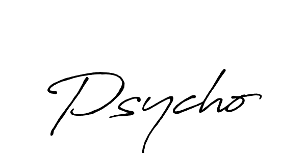 Make a beautiful signature design for name Psycho. With this signature (Antro_Vectra_Bolder) style, you can create a handwritten signature for free. Psycho signature style 7 images and pictures png