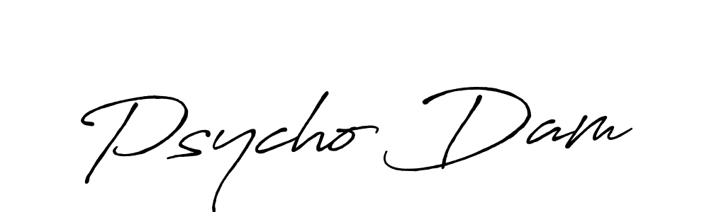 How to make Psycho Dam signature? Antro_Vectra_Bolder is a professional autograph style. Create handwritten signature for Psycho Dam name. Psycho Dam signature style 7 images and pictures png