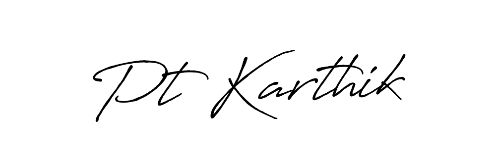 Make a beautiful signature design for name Pt Karthik. Use this online signature maker to create a handwritten signature for free. Pt Karthik signature style 7 images and pictures png