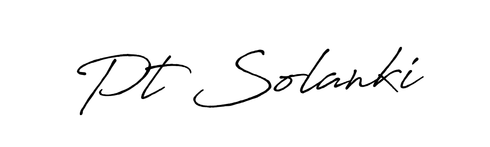 Antro_Vectra_Bolder is a professional signature style that is perfect for those who want to add a touch of class to their signature. It is also a great choice for those who want to make their signature more unique. Get Pt Solanki name to fancy signature for free. Pt Solanki signature style 7 images and pictures png