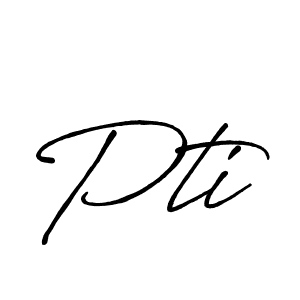 Make a beautiful signature design for name Pti. With this signature (Antro_Vectra_Bolder) style, you can create a handwritten signature for free. Pti signature style 7 images and pictures png