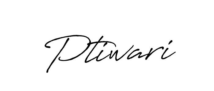 Design your own signature with our free online signature maker. With this signature software, you can create a handwritten (Antro_Vectra_Bolder) signature for name Ptiwari. Ptiwari signature style 7 images and pictures png