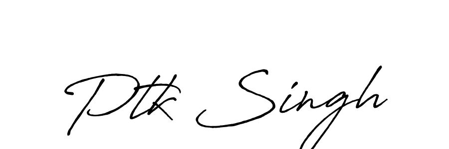 Ptk Singh stylish signature style. Best Handwritten Sign (Antro_Vectra_Bolder) for my name. Handwritten Signature Collection Ideas for my name Ptk Singh. Ptk Singh signature style 7 images and pictures png