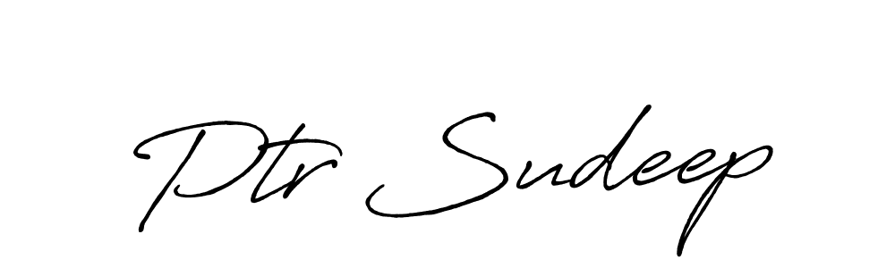 Ptr Sudeep stylish signature style. Best Handwritten Sign (Antro_Vectra_Bolder) for my name. Handwritten Signature Collection Ideas for my name Ptr Sudeep. Ptr Sudeep signature style 7 images and pictures png