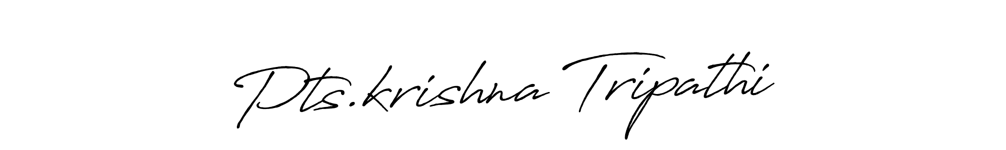 How to make Pts.krishna Tripathi name signature. Use Antro_Vectra_Bolder style for creating short signs online. This is the latest handwritten sign. Pts.krishna Tripathi signature style 7 images and pictures png