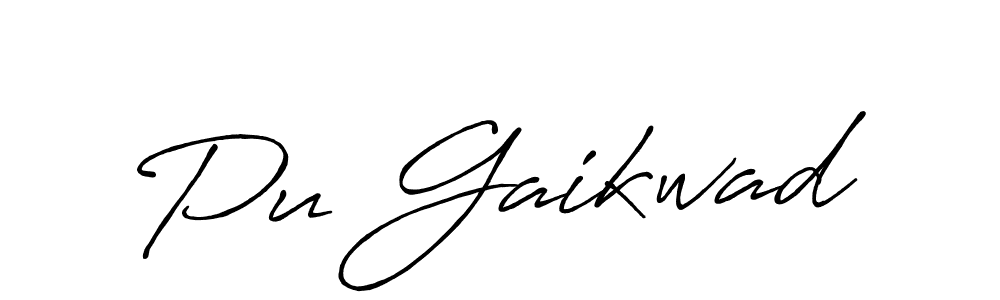 How to Draw Pu Gaikwad signature style? Antro_Vectra_Bolder is a latest design signature styles for name Pu Gaikwad. Pu Gaikwad signature style 7 images and pictures png