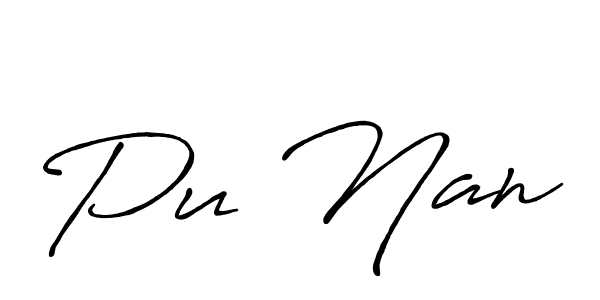 Pu Nan stylish signature style. Best Handwritten Sign (Antro_Vectra_Bolder) for my name. Handwritten Signature Collection Ideas for my name Pu Nan. Pu Nan signature style 7 images and pictures png