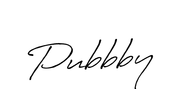 Pubbby stylish signature style. Best Handwritten Sign (Antro_Vectra_Bolder) for my name. Handwritten Signature Collection Ideas for my name Pubbby. Pubbby signature style 7 images and pictures png