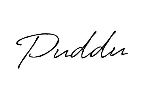 Design your own signature with our free online signature maker. With this signature software, you can create a handwritten (Antro_Vectra_Bolder) signature for name Puddu. Puddu signature style 7 images and pictures png