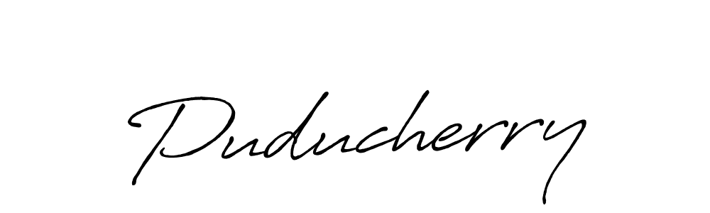 How to Draw Puducherry signature style? Antro_Vectra_Bolder is a latest design signature styles for name Puducherry. Puducherry signature style 7 images and pictures png