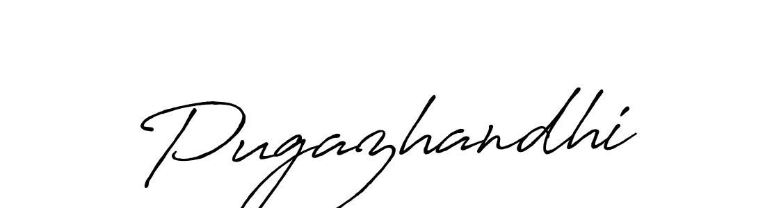 Use a signature maker to create a handwritten signature online. With this signature software, you can design (Antro_Vectra_Bolder) your own signature for name Pugazhandhi. Pugazhandhi signature style 7 images and pictures png