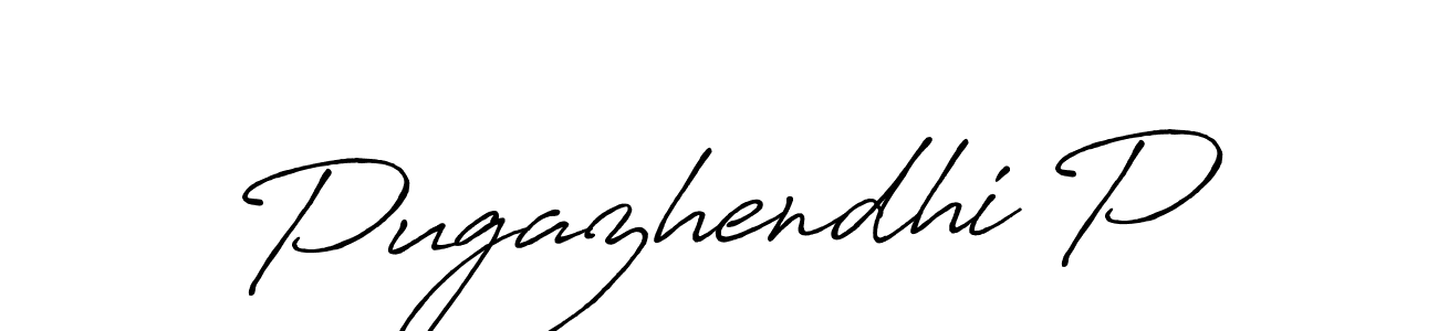 Antro_Vectra_Bolder is a professional signature style that is perfect for those who want to add a touch of class to their signature. It is also a great choice for those who want to make their signature more unique. Get Pugazhendhi P name to fancy signature for free. Pugazhendhi P signature style 7 images and pictures png
