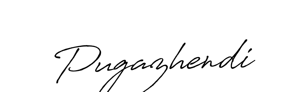 How to make Pugazhendi name signature. Use Antro_Vectra_Bolder style for creating short signs online. This is the latest handwritten sign. Pugazhendi signature style 7 images and pictures png