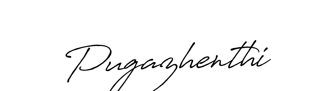 How to make Pugazhenthi name signature. Use Antro_Vectra_Bolder style for creating short signs online. This is the latest handwritten sign. Pugazhenthi signature style 7 images and pictures png