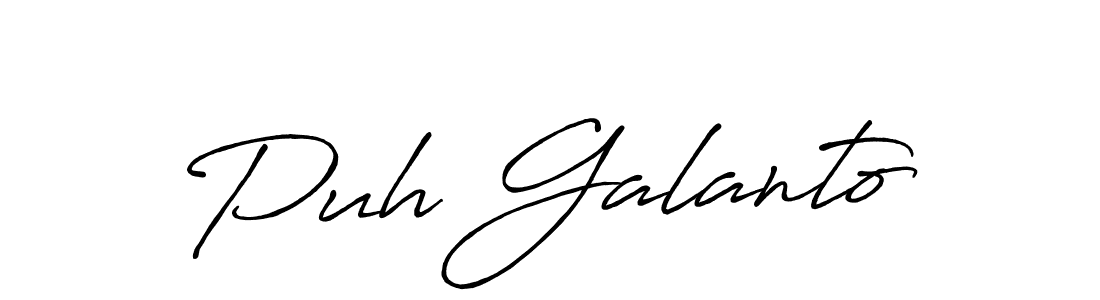 Create a beautiful signature design for name Puh Galanto. With this signature (Antro_Vectra_Bolder) fonts, you can make a handwritten signature for free. Puh Galanto signature style 7 images and pictures png