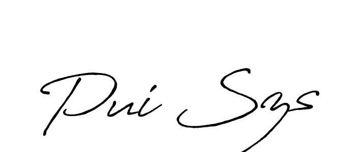 You should practise on your own different ways (Antro_Vectra_Bolder) to write your name (Pui Szs) in signature. don't let someone else do it for you. Pui Szs signature style 7 images and pictures png