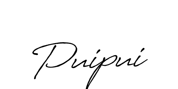 It looks lik you need a new signature style for name Puipui. Design unique handwritten (Antro_Vectra_Bolder) signature with our free signature maker in just a few clicks. Puipui signature style 7 images and pictures png
