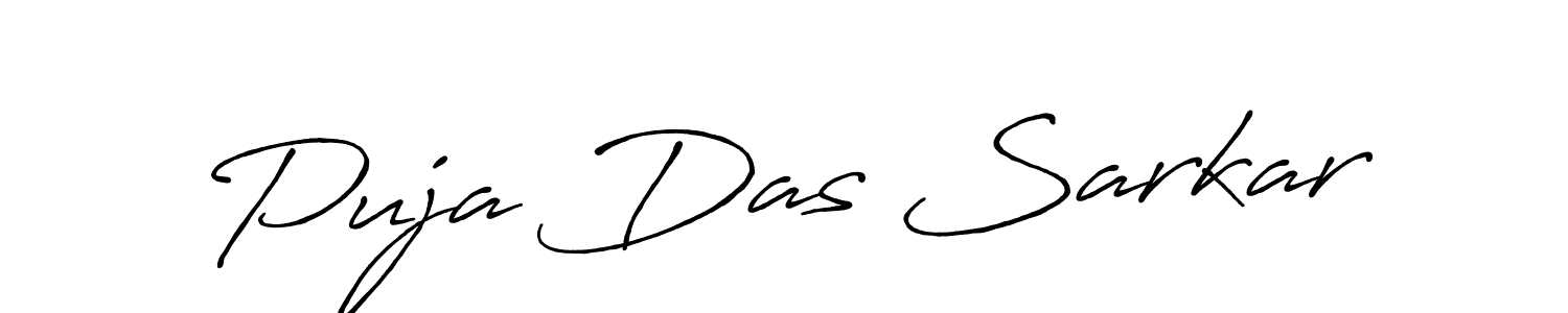 Puja Das Sarkar stylish signature style. Best Handwritten Sign (Antro_Vectra_Bolder) for my name. Handwritten Signature Collection Ideas for my name Puja Das Sarkar. Puja Das Sarkar signature style 7 images and pictures png