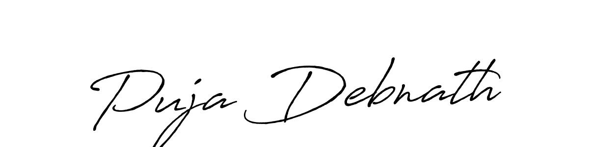 Also You can easily find your signature by using the search form. We will create Puja Debnath name handwritten signature images for you free of cost using Antro_Vectra_Bolder sign style. Puja Debnath signature style 7 images and pictures png