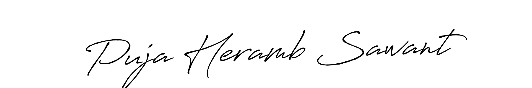 The best way (Antro_Vectra_Bolder) to make a short signature is to pick only two or three words in your name. The name Puja Heramb Sawant include a total of six letters. For converting this name. Puja Heramb Sawant signature style 7 images and pictures png