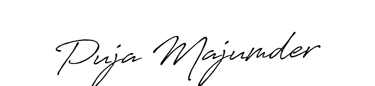 The best way (Antro_Vectra_Bolder) to make a short signature is to pick only two or three words in your name. The name Puja Majumder include a total of six letters. For converting this name. Puja Majumder signature style 7 images and pictures png