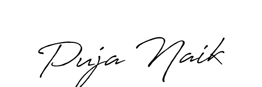 Puja Naik stylish signature style. Best Handwritten Sign (Antro_Vectra_Bolder) for my name. Handwritten Signature Collection Ideas for my name Puja Naik. Puja Naik signature style 7 images and pictures png