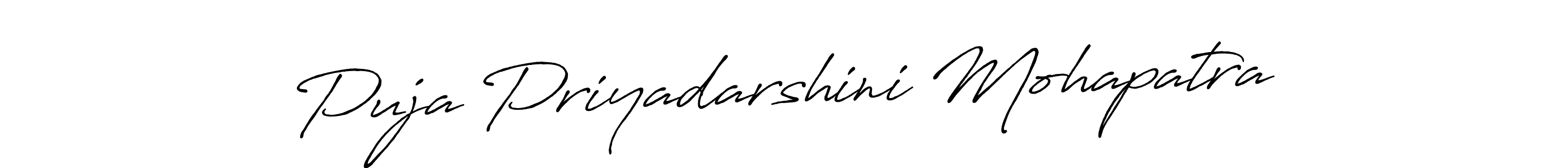 Design your own signature with our free online signature maker. With this signature software, you can create a handwritten (Antro_Vectra_Bolder) signature for name Puja Priyadarshini Mohapatra. Puja Priyadarshini Mohapatra signature style 7 images and pictures png