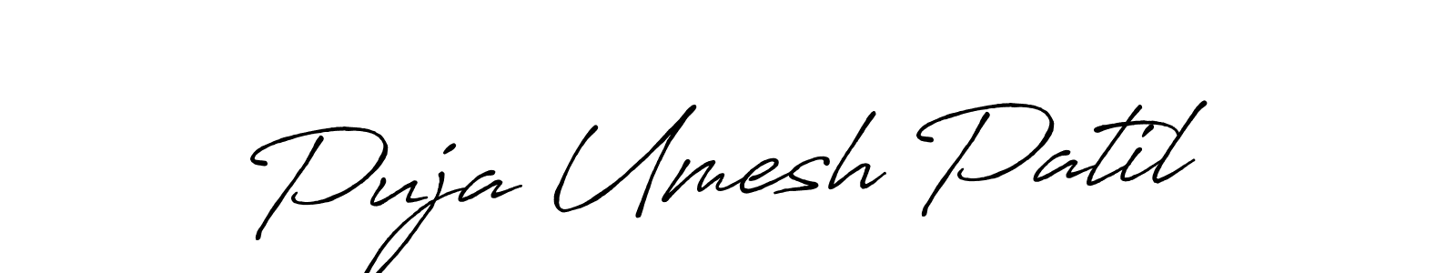 Also we have Puja Umesh Patil name is the best signature style. Create professional handwritten signature collection using Antro_Vectra_Bolder autograph style. Puja Umesh Patil signature style 7 images and pictures png