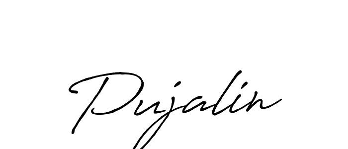 It looks lik you need a new signature style for name Pujalin. Design unique handwritten (Antro_Vectra_Bolder) signature with our free signature maker in just a few clicks. Pujalin signature style 7 images and pictures png