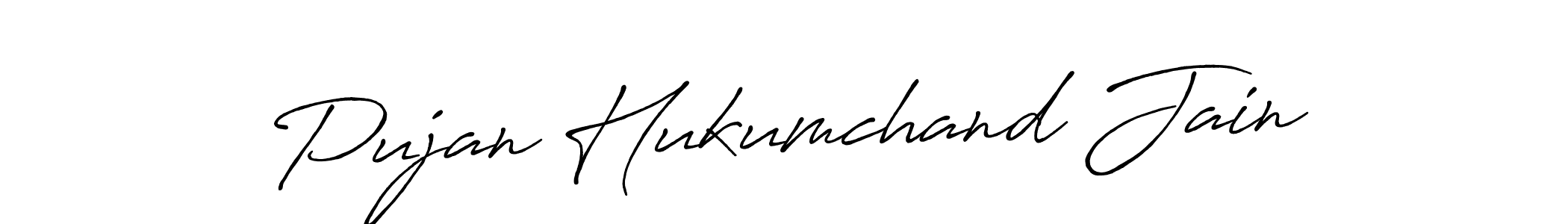 Antro_Vectra_Bolder is a professional signature style that is perfect for those who want to add a touch of class to their signature. It is also a great choice for those who want to make their signature more unique. Get Pujan Hukumchand Jain name to fancy signature for free. Pujan Hukumchand Jain signature style 7 images and pictures png