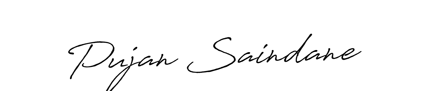 Antro_Vectra_Bolder is a professional signature style that is perfect for those who want to add a touch of class to their signature. It is also a great choice for those who want to make their signature more unique. Get Pujan Saindane name to fancy signature for free. Pujan Saindane signature style 7 images and pictures png