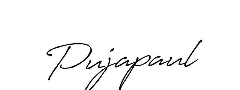 Pujapaul stylish signature style. Best Handwritten Sign (Antro_Vectra_Bolder) for my name. Handwritten Signature Collection Ideas for my name Pujapaul. Pujapaul signature style 7 images and pictures png