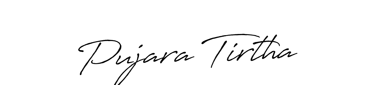 Make a beautiful signature design for name Pujara Tirtha. With this signature (Antro_Vectra_Bolder) style, you can create a handwritten signature for free. Pujara Tirtha signature style 7 images and pictures png