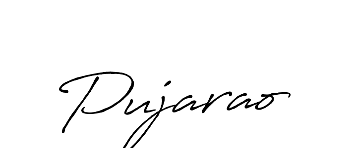 Use a signature maker to create a handwritten signature online. With this signature software, you can design (Antro_Vectra_Bolder) your own signature for name Pujarao. Pujarao signature style 7 images and pictures png