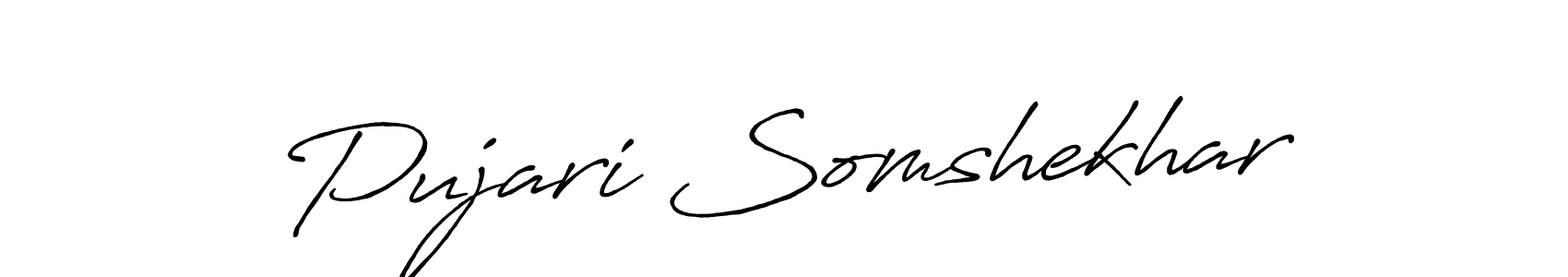 Design your own signature with our free online signature maker. With this signature software, you can create a handwritten (Antro_Vectra_Bolder) signature for name Pujari Somshekhar. Pujari Somshekhar signature style 7 images and pictures png