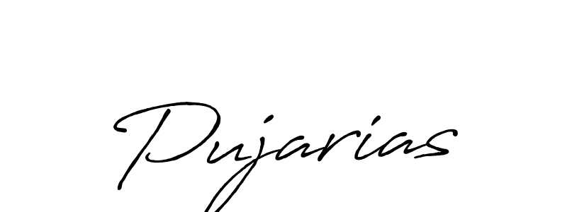 How to make Pujarias signature? Antro_Vectra_Bolder is a professional autograph style. Create handwritten signature for Pujarias name. Pujarias signature style 7 images and pictures png