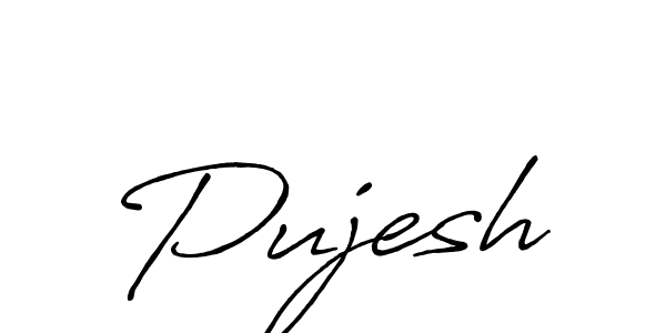 Also we have Pujesh name is the best signature style. Create professional handwritten signature collection using Antro_Vectra_Bolder autograph style. Pujesh signature style 7 images and pictures png