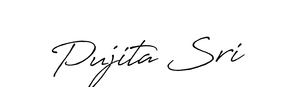 See photos of Pujita Sri official signature by Spectra . Check more albums & portfolios. Read reviews & check more about Antro_Vectra_Bolder font. Pujita Sri signature style 7 images and pictures png