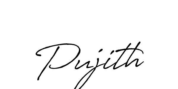 Design your own signature with our free online signature maker. With this signature software, you can create a handwritten (Antro_Vectra_Bolder) signature for name Pujith. Pujith signature style 7 images and pictures png