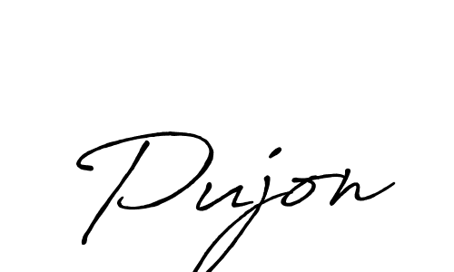 Make a beautiful signature design for name Pujon. Use this online signature maker to create a handwritten signature for free. Pujon signature style 7 images and pictures png