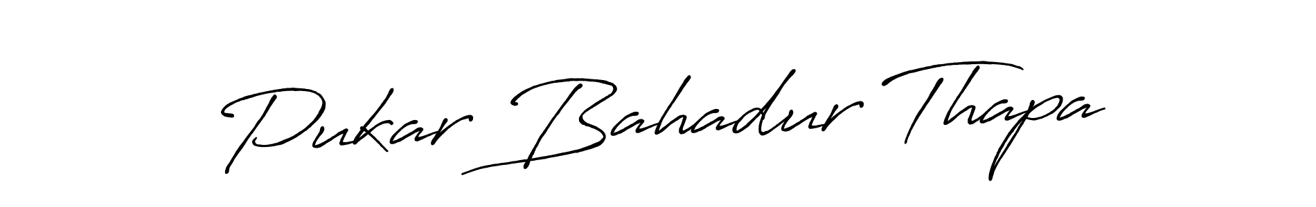 Pukar Bahadur Thapa stylish signature style. Best Handwritten Sign (Antro_Vectra_Bolder) for my name. Handwritten Signature Collection Ideas for my name Pukar Bahadur Thapa. Pukar Bahadur Thapa signature style 7 images and pictures png