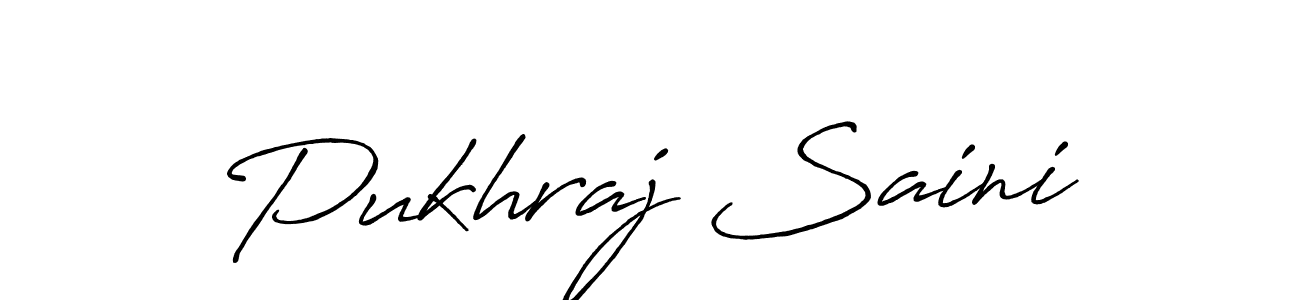 Design your own signature with our free online signature maker. With this signature software, you can create a handwritten (Antro_Vectra_Bolder) signature for name Pukhraj Saini. Pukhraj Saini signature style 7 images and pictures png