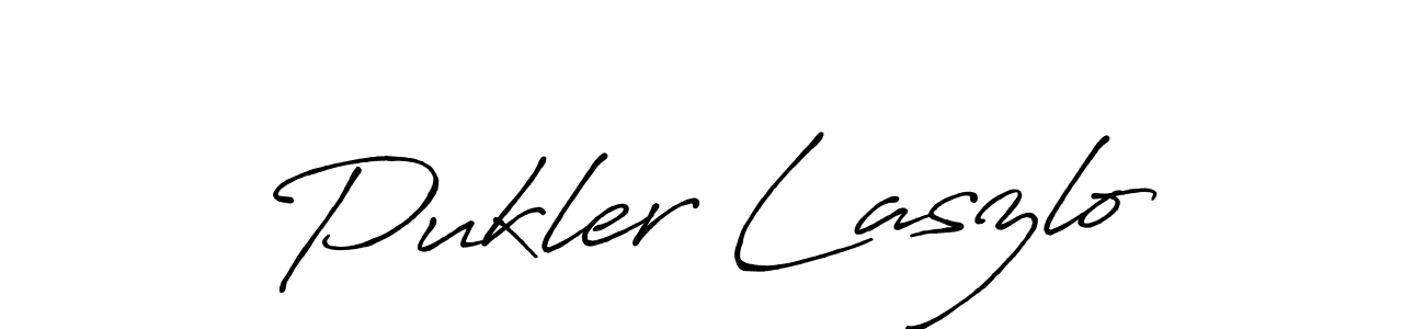 You should practise on your own different ways (Antro_Vectra_Bolder) to write your name (Pukler Laszlo) in signature. don't let someone else do it for you. Pukler Laszlo signature style 7 images and pictures png
