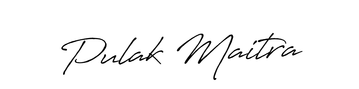 Antro_Vectra_Bolder is a professional signature style that is perfect for those who want to add a touch of class to their signature. It is also a great choice for those who want to make their signature more unique. Get Pulak Maitra name to fancy signature for free. Pulak Maitra signature style 7 images and pictures png