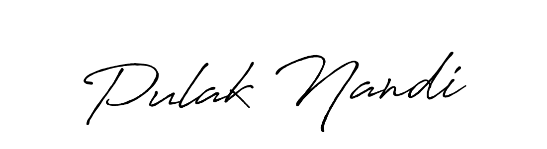 Design your own signature with our free online signature maker. With this signature software, you can create a handwritten (Antro_Vectra_Bolder) signature for name Pulak Nandi. Pulak Nandi signature style 7 images and pictures png