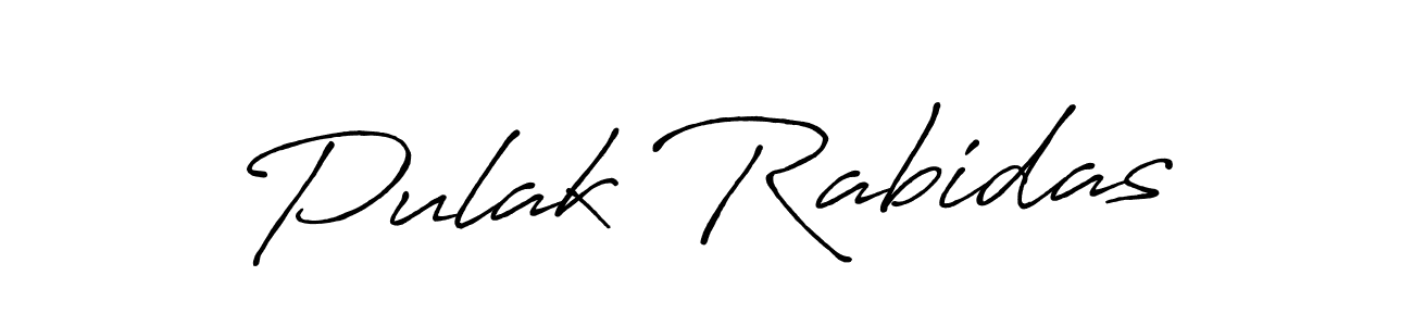 Design your own signature with our free online signature maker. With this signature software, you can create a handwritten (Antro_Vectra_Bolder) signature for name Pulak Rabidas. Pulak Rabidas signature style 7 images and pictures png