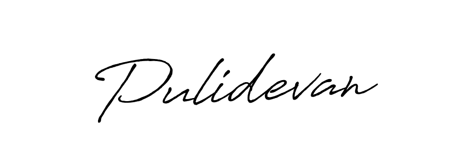 Design your own signature with our free online signature maker. With this signature software, you can create a handwritten (Antro_Vectra_Bolder) signature for name Pulidevan. Pulidevan signature style 7 images and pictures png